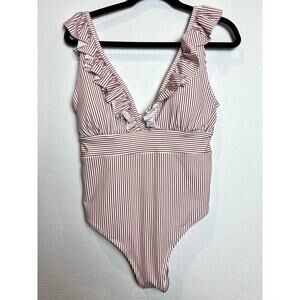 NWT: H&M One Pice Swimsuit Striped Size Large
